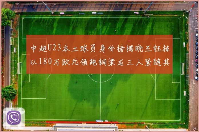 中超U23本土球员身价榜揭晓王钰栋以180万欧元领跑铜梁龙三人紧随其后